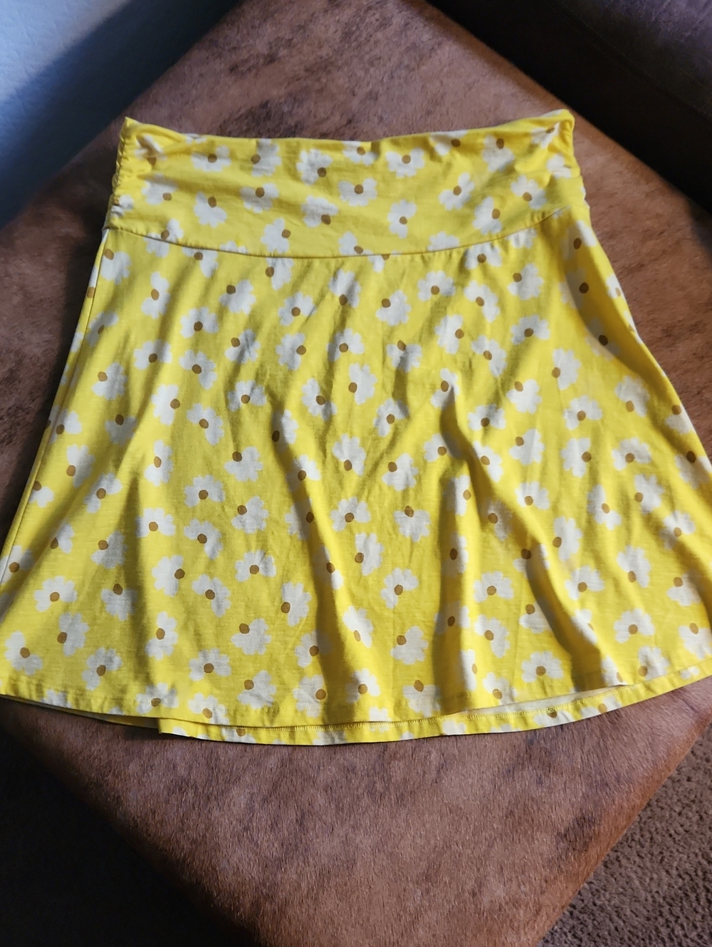 Toad & Co Floral Yellow Skirt Size XL